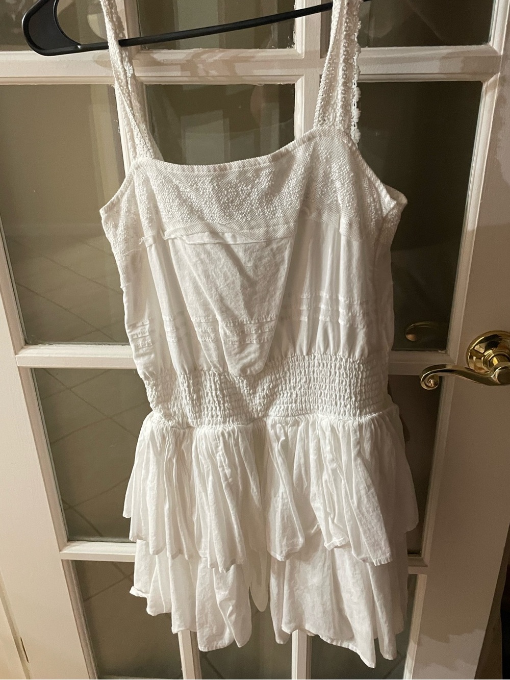 Forever 21 White Tiered Ruffle Sundress Chemise